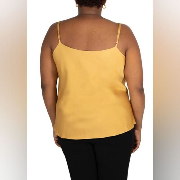 NWT Maree Pour Toi Drape Tank Satin Charmeuse Camisole - Picture 2 of 5